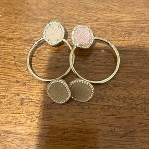 Gold color fashion lot of earrings